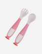 A-Silicone Feeding Spoon And Fork 2 pcs
