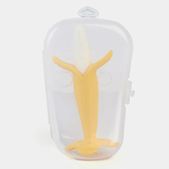 Banana Silicone Baby Teether and Baby Tooth Brush