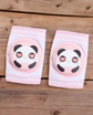 Panda face knee pads for crawling babies