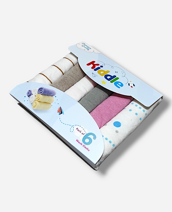 Kiddle- Pack Of 6 Wash Cloth