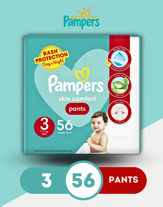 Pampers Jumbo Pants Size 3-56 pcs