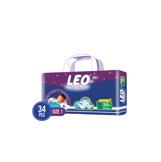 Leo Regular Pack 34 pcs Size 1 Newborn